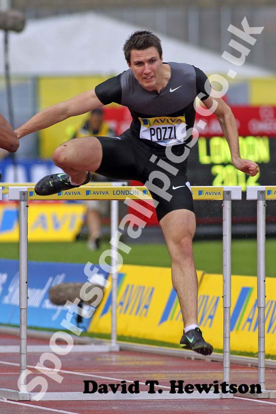 Andrew Pozzie, 110 metres hurdles, 2012 Samsung Diamond League, Crystal Palace, London.